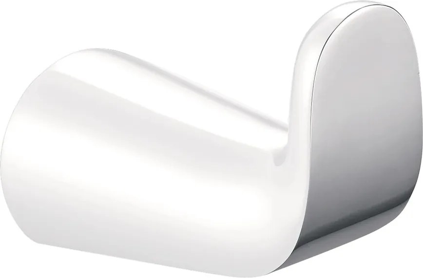 Cuier simplu Omnires Saco crom lucios-alb mat alama sanitara