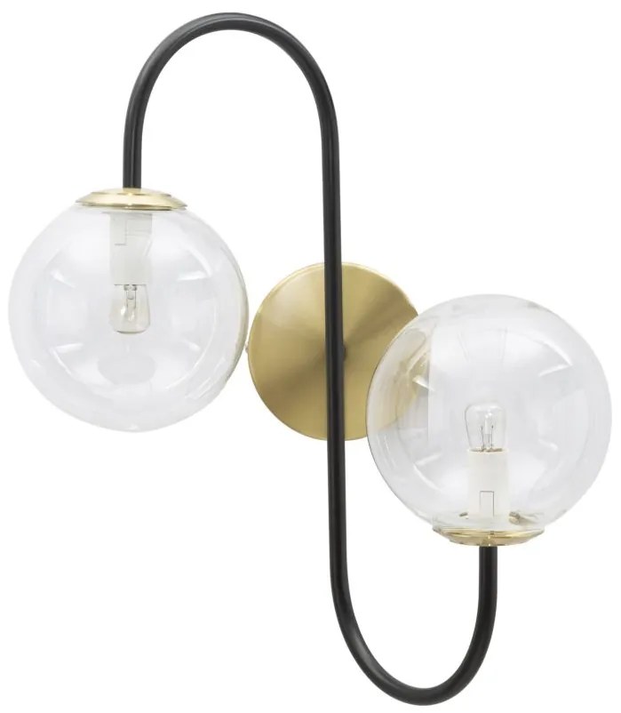 Mauro Ferretti LAMPA DE PERETE FIER NEGRU CM 36x24x45