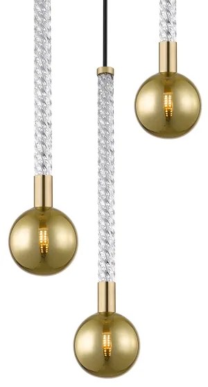 Lustră pe cablu Zuma Line P0583-03B-2GHF MIDA 3xG9/6W/230V alamă