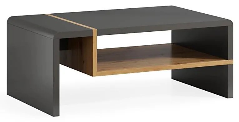 Măsuță de cafea FRED antracit/stejar artizan