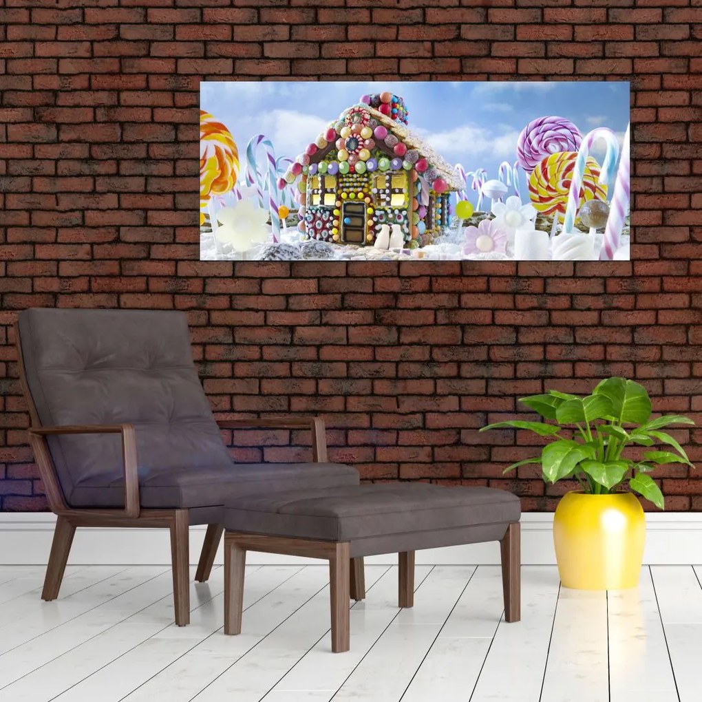 Tablou - Căsuță de turtă dulce (120x50 cm)