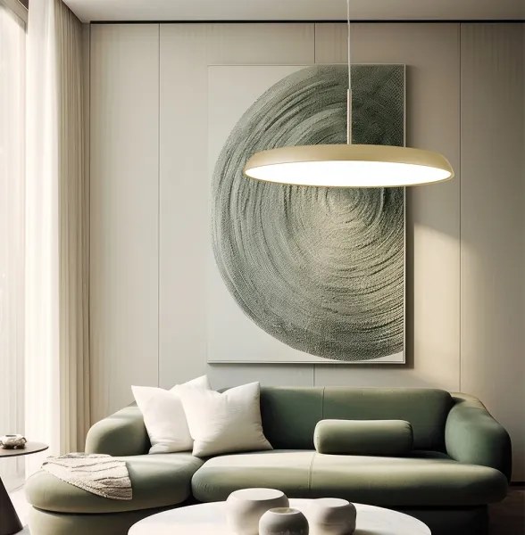 Lustră LED suspendată pe cablu ART LED/41W/230V, finisaj auriu