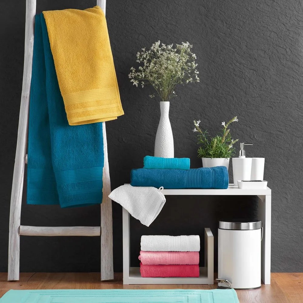 Prosop verde închis din bumbac din frotir 90x150 cm Tendresse – douceur d'intérieur