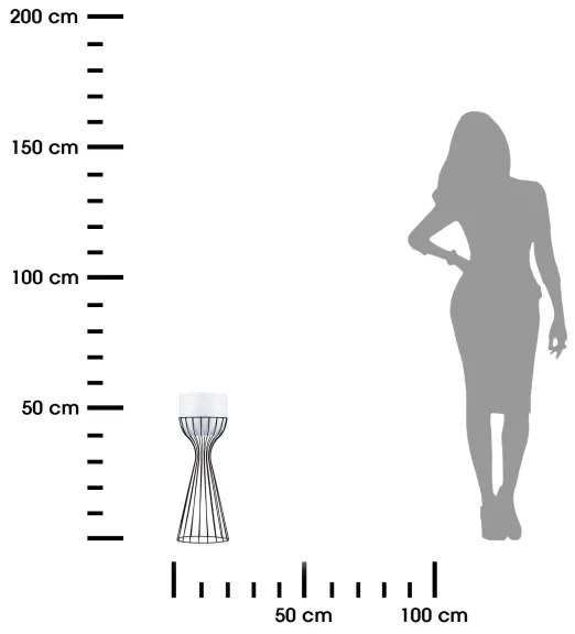 Ghiveci metalic de flori LOFT 46x20 cm negru/alb