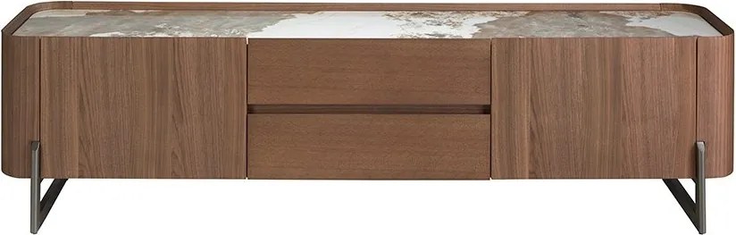 Comoda TV deosebita design LUX Walnut-Marble