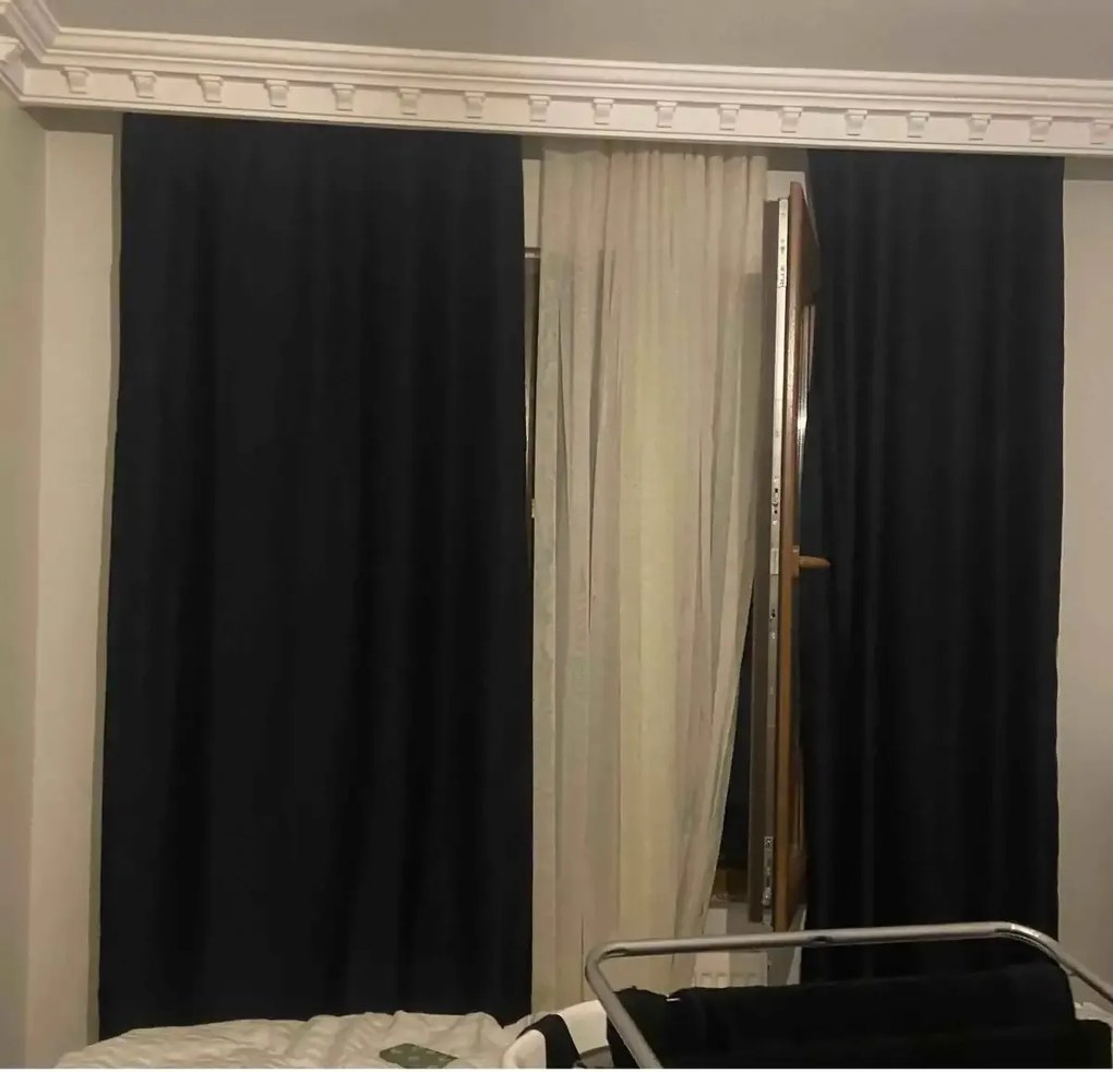 Perdea  Blackout opaca albastru, 50x260 cm,50013