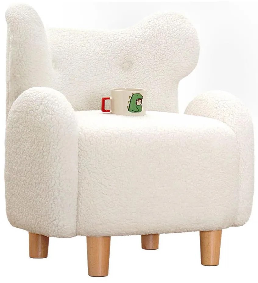 Fotoliu pentru copii TOBI, alb