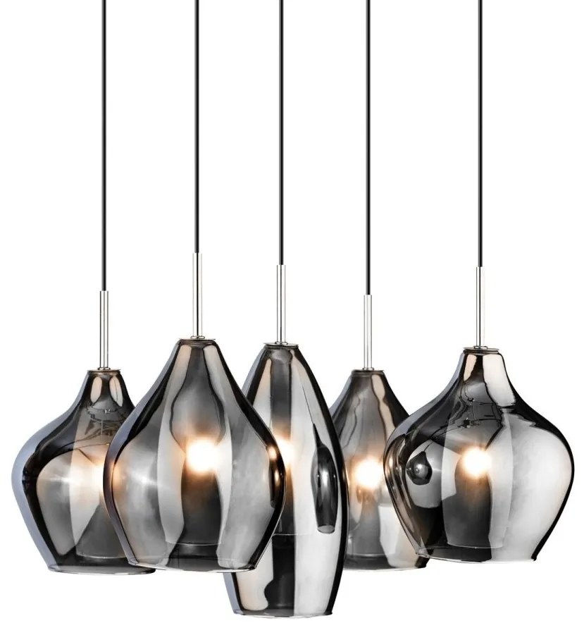 Lustra moderna AMBER MILANO 5 crom