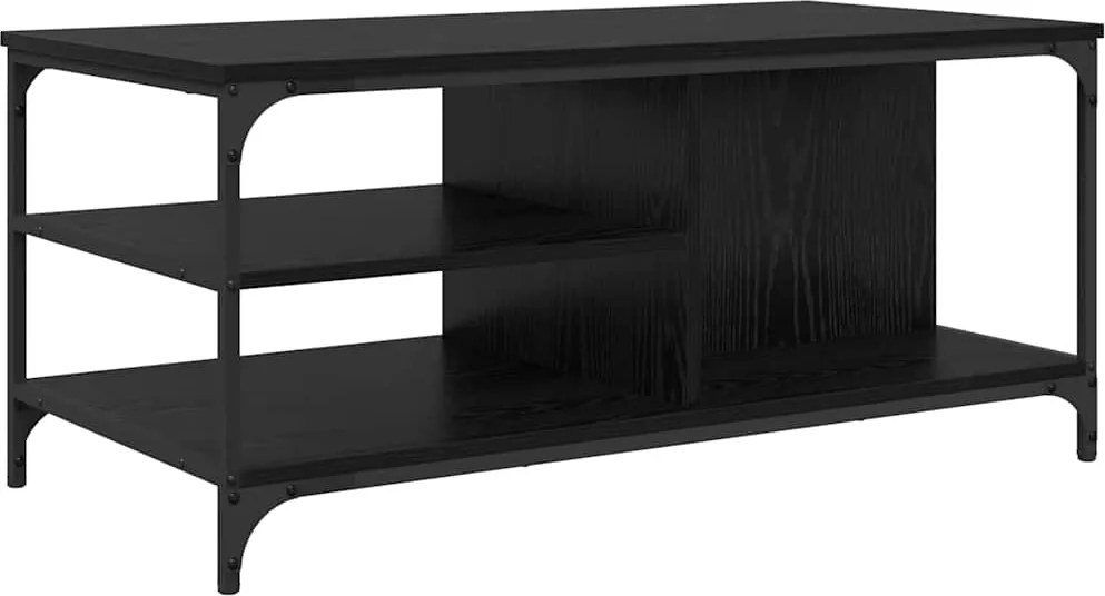 vidaXL Masă de cafea Stejar Negru 100 x 50 x 45 cm Lemn compozit
