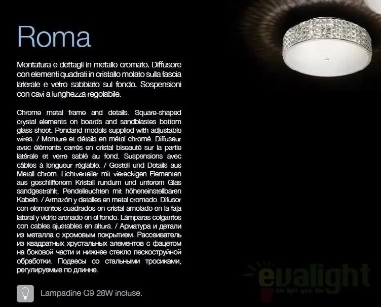 Aplica de perete moderna Roma AP2 093086