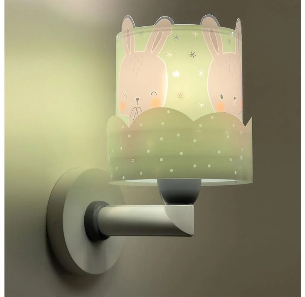 Aplică pentru copii BUNNY 1xE27/60W/230V verde Dalber 61159H