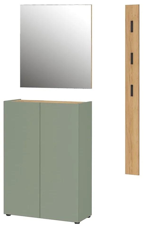 Set pentru hol verde deschis cu aspect de lemn de stejar 104x200x33 cm Alviano – Germania