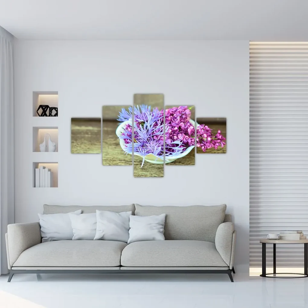 Tablou cu decorațiune din lavanda (125x70 cm), în 40 de alte dimensiuni noi