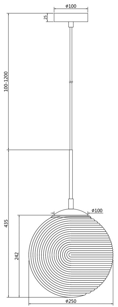 Pendul Lumina Maytoni E27, Auriu, P031PL-01BS, Germania