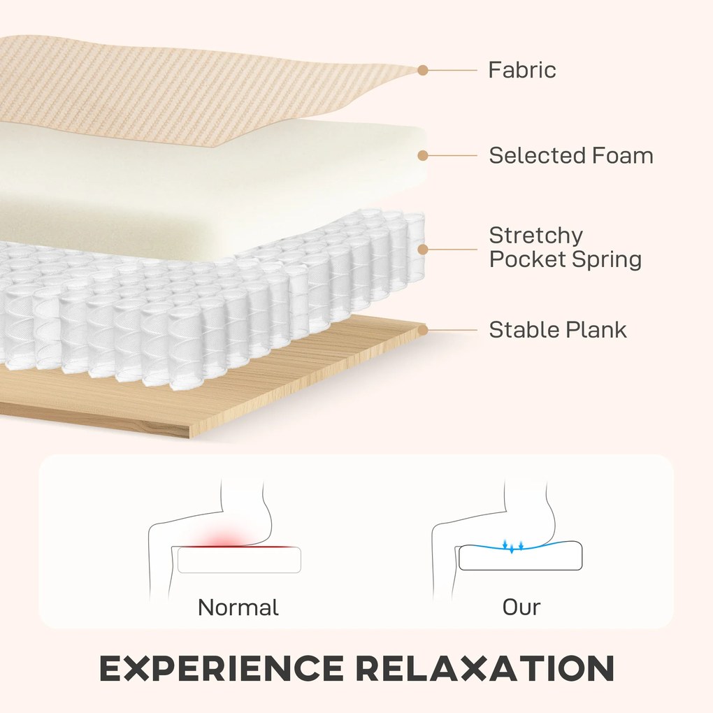 HOMCOM Canapea Extensibilă în Formă de L cu Spațiu de Depozitare și 2 Perne Bej | Aosom Romania