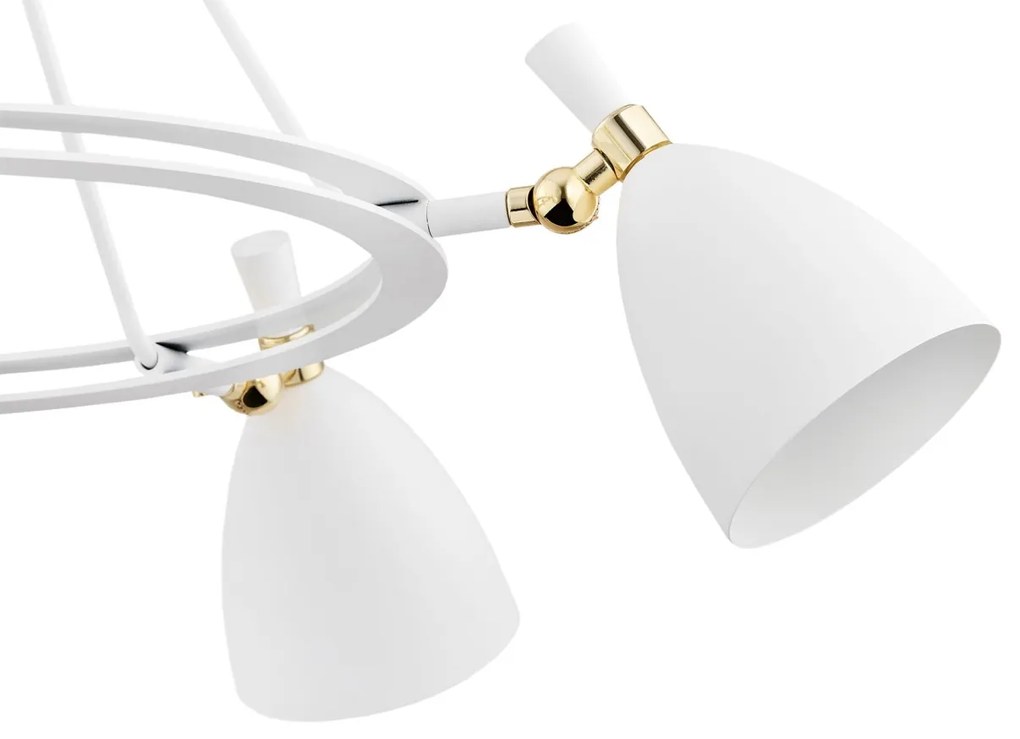 Lustra cu 5 spoturi design modern CHARLOTTE alb