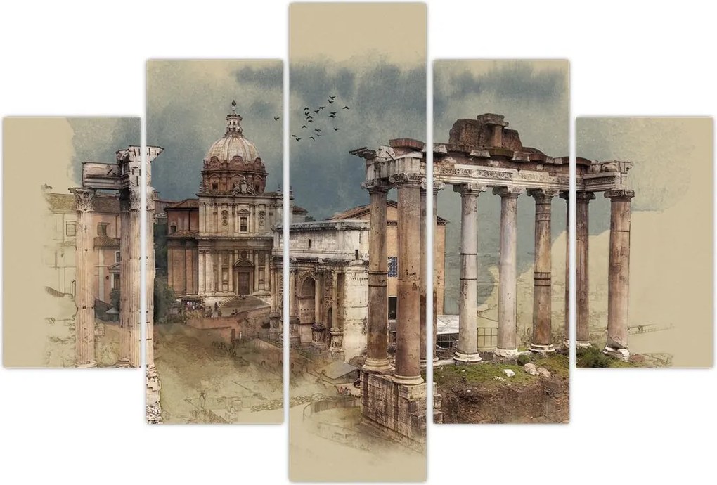 Tablou - Forumul Roman, Roma, Italia (150x105 cm)