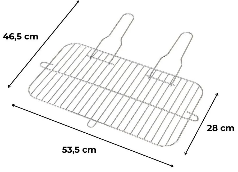 Grătar pătrat 53,5x30,4 cm