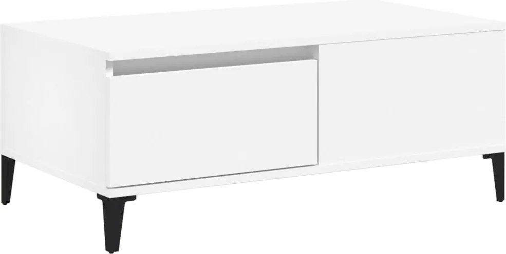 vidaXL Măsuță de cafea, alb, 90x50x36,5 cm, lemn prelucrat