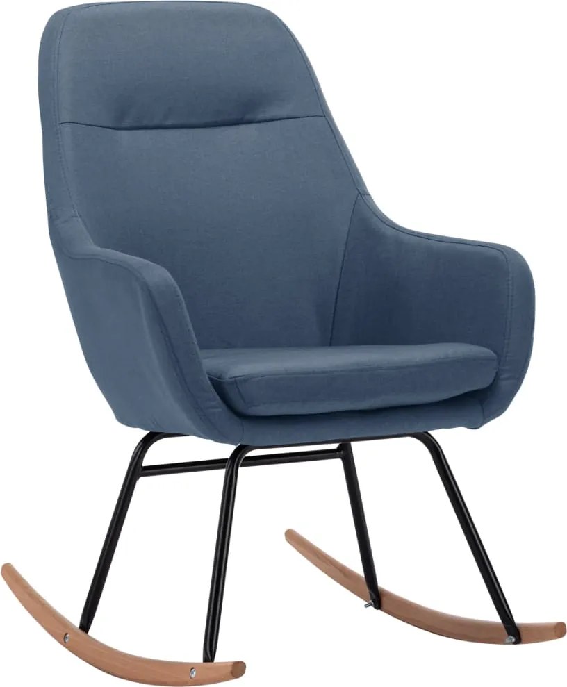 vidaXL Scaun balansoar, albastru, material textil