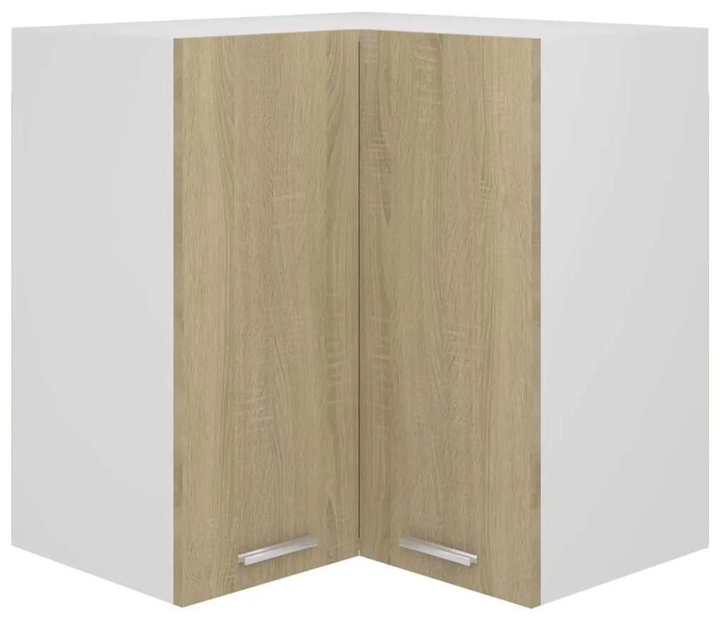 vidaXL Dulap de colț suspendat “Lyon” stejar sonoma 57x57x60cm