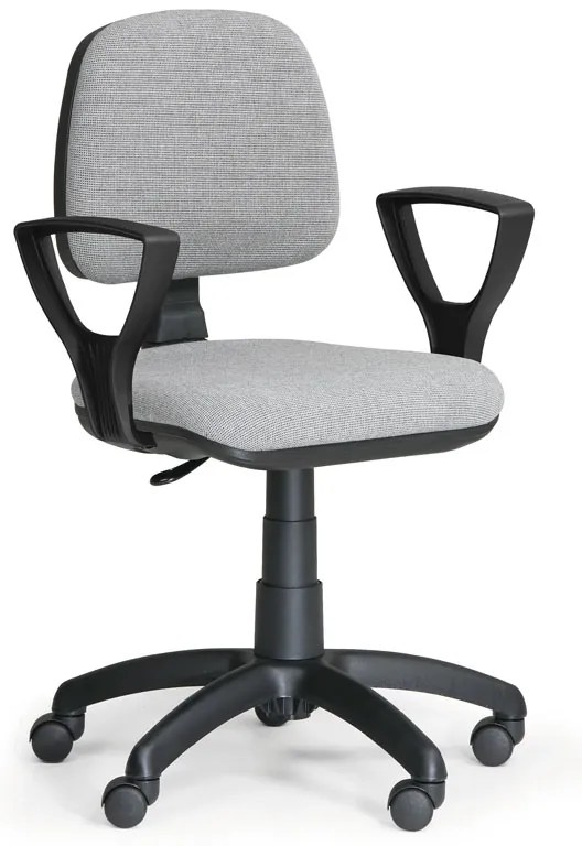 Scaun de lucru Milano cu cotiere, gri