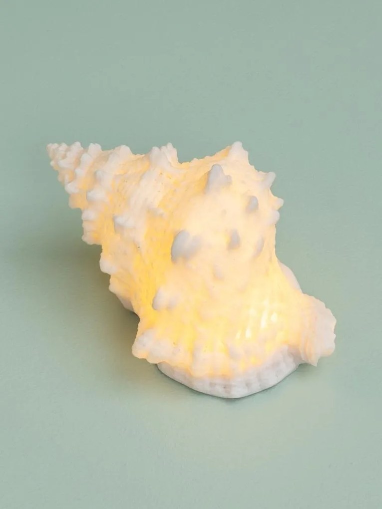 Lampa de masa in forma de melc , din rășină si pulbere de piatra, "Shell"