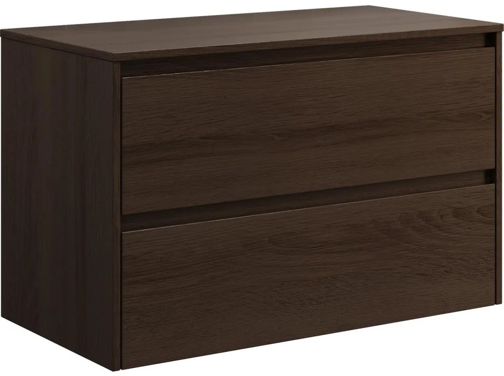 Dulap de baie TRONDHEIM pentru lavoar 90 cm, nuc