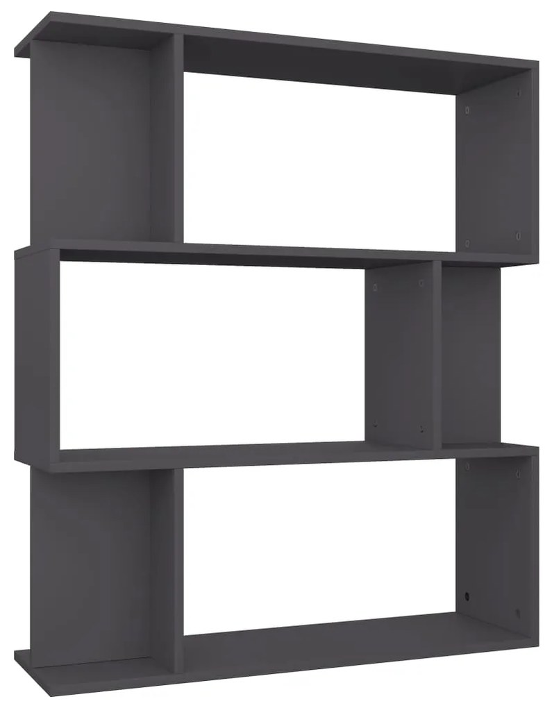 800083 vidaXL Bibliotecă/Separator cameră, gri, 80x24x96 cm, PAL