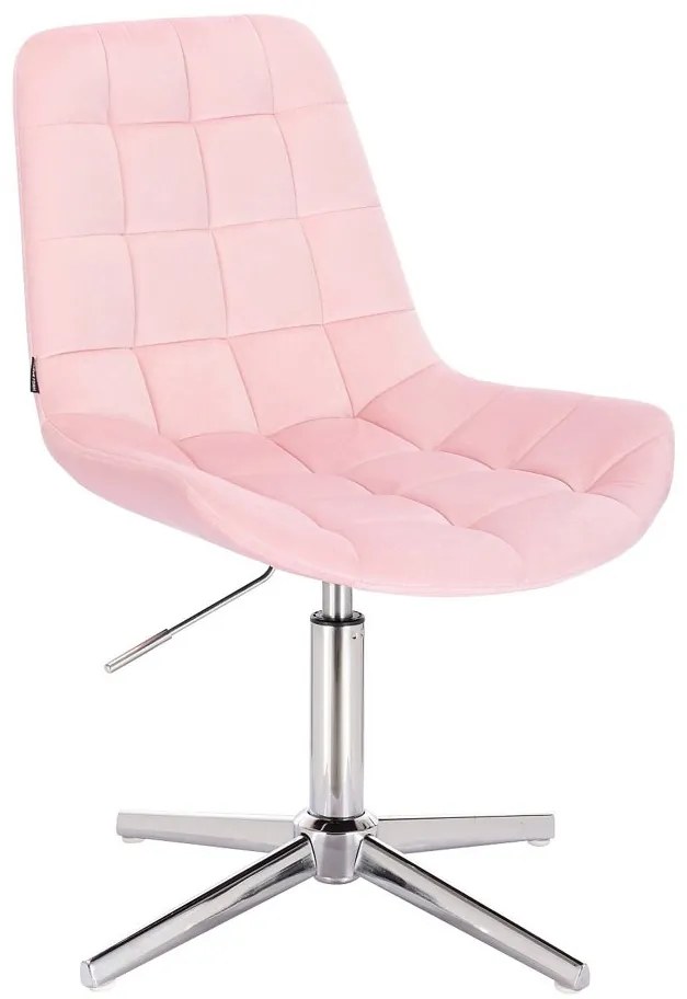 HR590CROSS Scaun Roz din Catifea