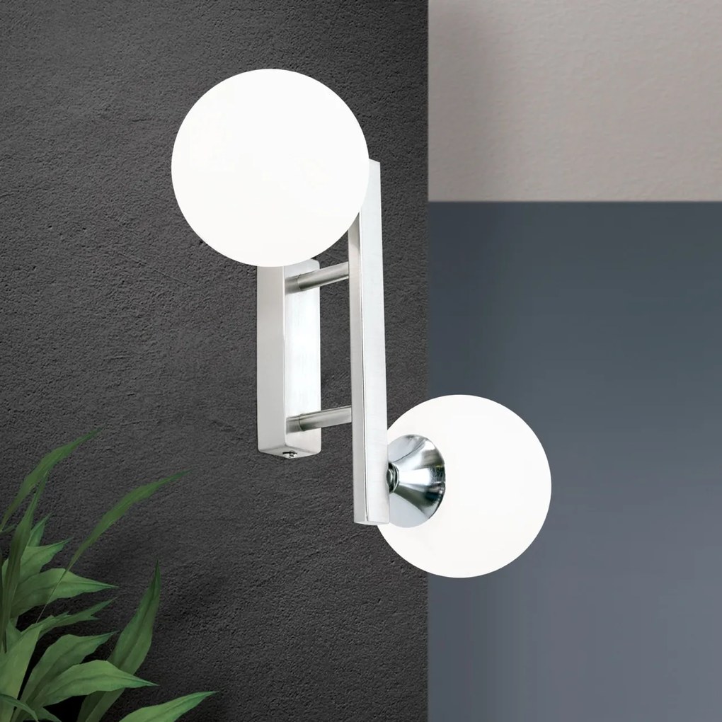 Aplica de perete design modern SNOWWHITE crom satin