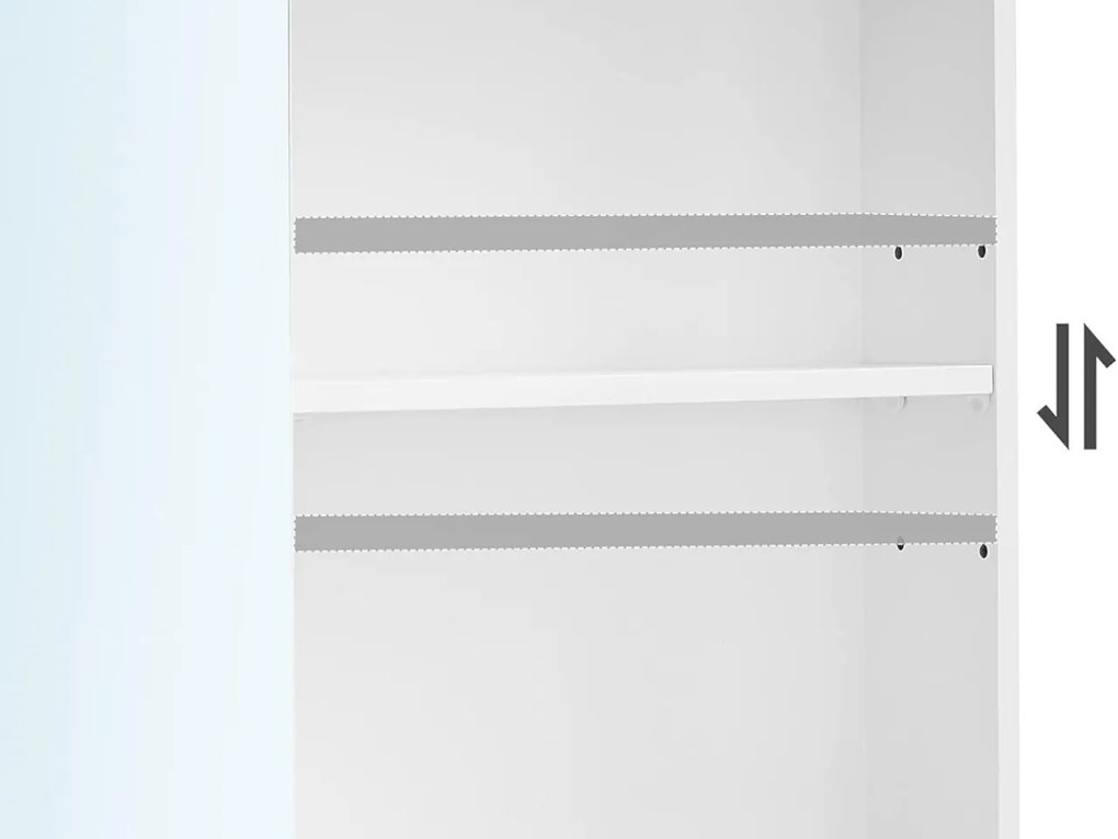 Masuta de toaleta cu oglinda LUNAVI 70x40 cm, alb