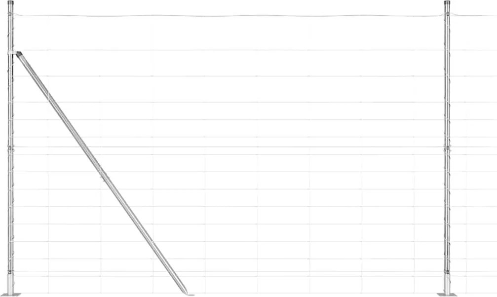 vidaXL Stâlp de gard. Galvanizat 25 x 1,6 m Oțel