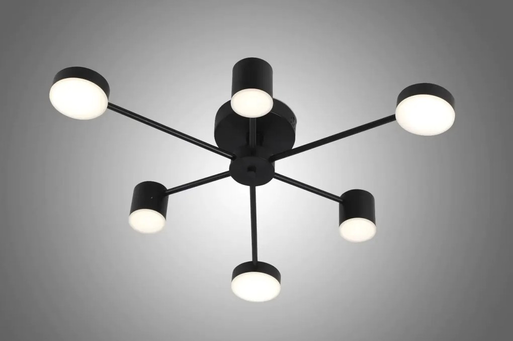 Lustră LED cu Telecomandă, 54W,Negru
