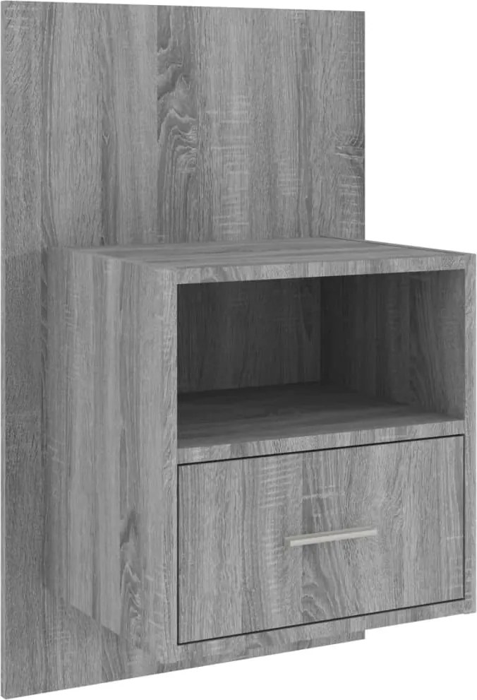 vidaXL Noptieră de perete, gri sonoma