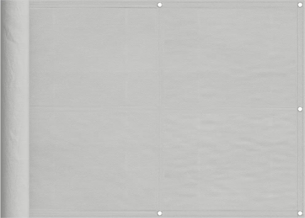vidaXL Paravan de balcon gri deschis 75x500 cm 100% poliester oxford