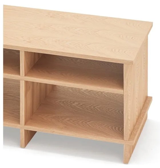 Comodă TV în culoare naturală cu aspect de lemn de stejar 180x50x40 cm Inari – Teulat