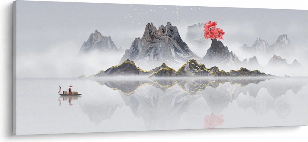 Tablou - Munții în ceață (120x50 cm)