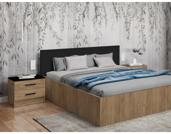 Noptieră TOD stejar craft/negru