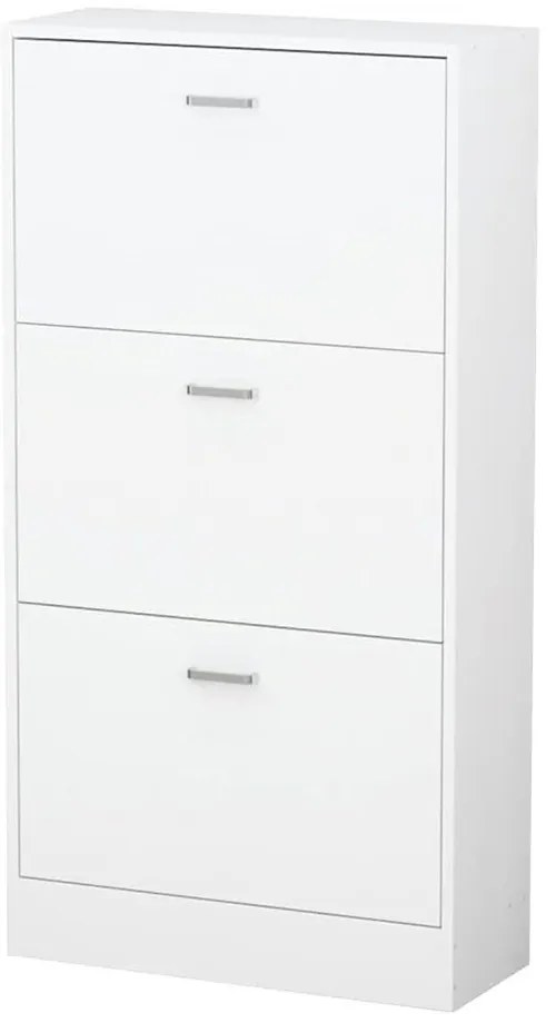 Dulap pantofar din 3 piese, alb