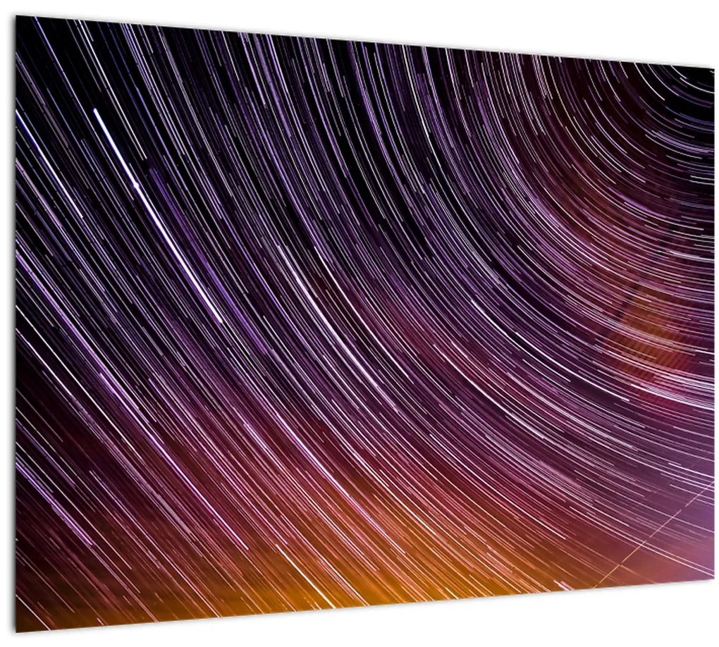 Tablou pe sticlă cu stele șterse pe cer (70x50 cm)