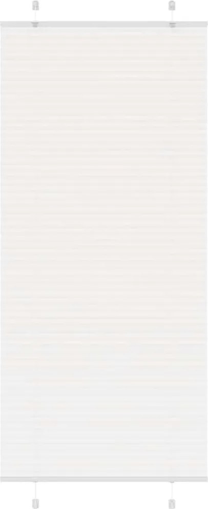 vidaXL Jaluzea plisată alb 85x200 cm Lățime țesătură 84,4cm poliester