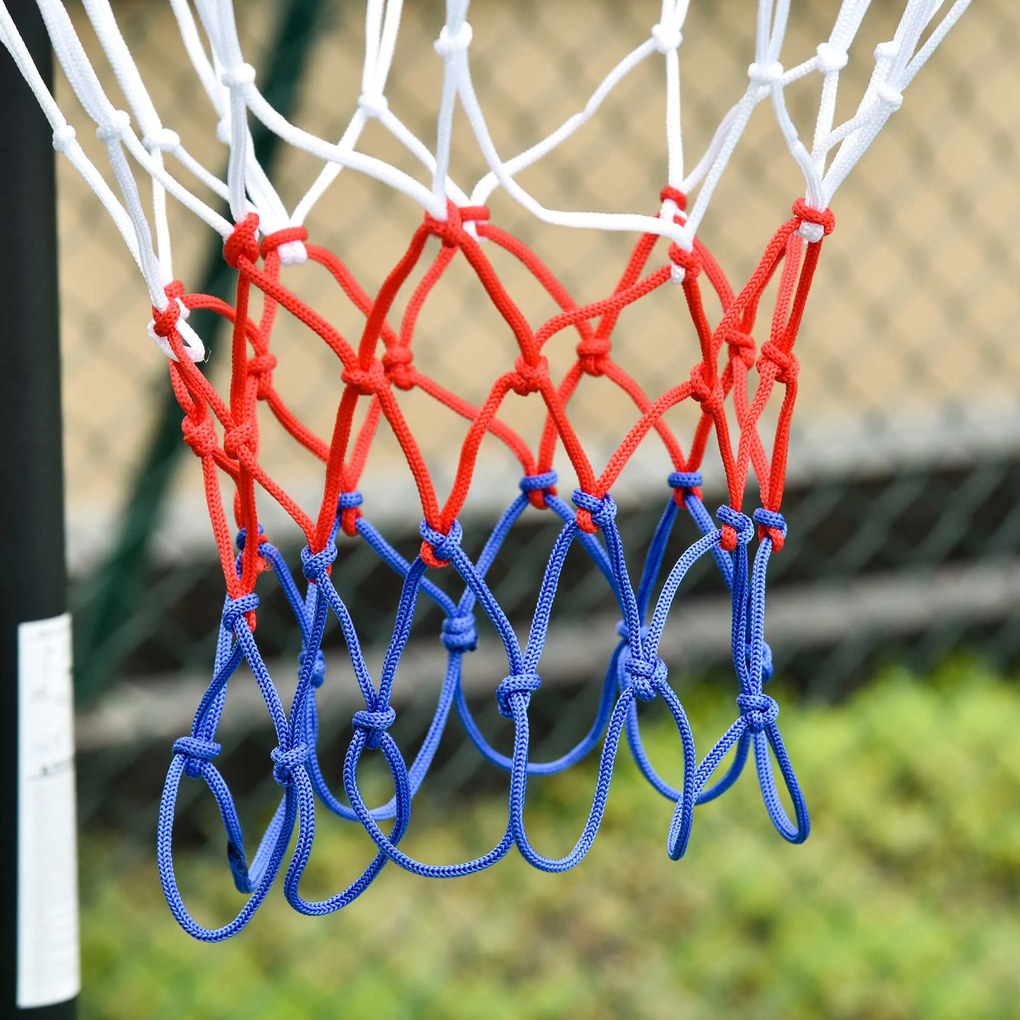 HOMCOM Suport de basket cu roți, Coș de basket reglabil, independent, Plastic, Oțel, 75L x 83L x 205-261H cm | Aosom Romania