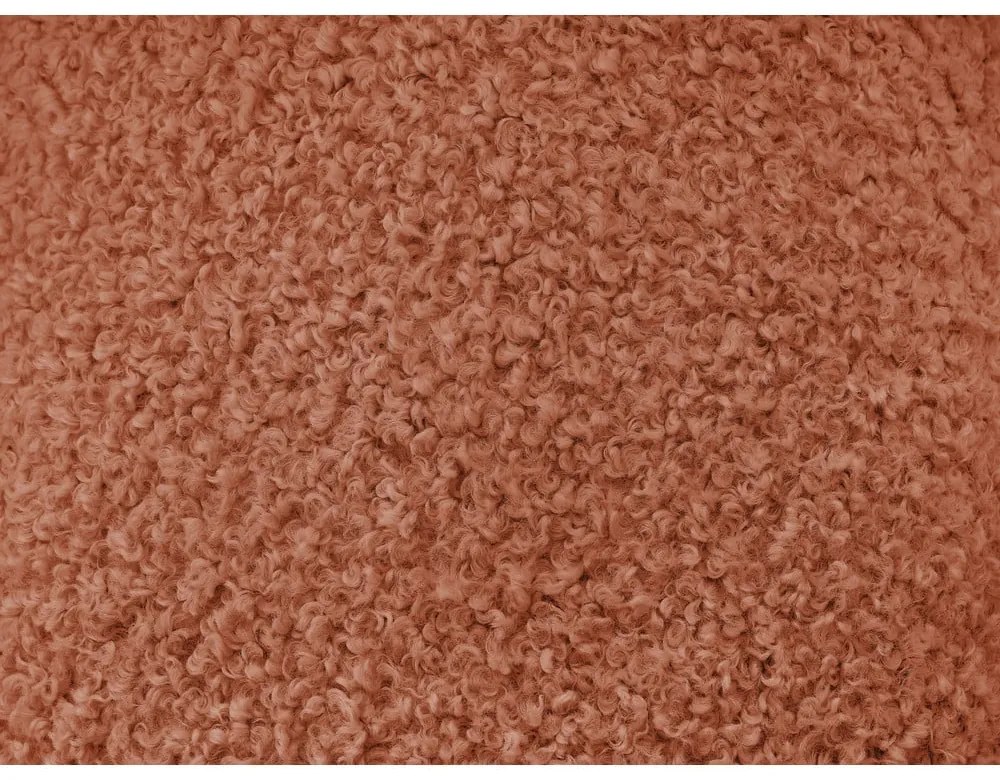 Canapea cărămizie cu tapițerie din țesătură bouclé 232 cm Hippolyte – Bobochic Paris