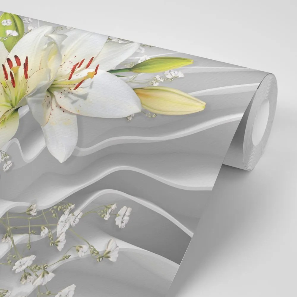 Tapet crini pe fundal abstract