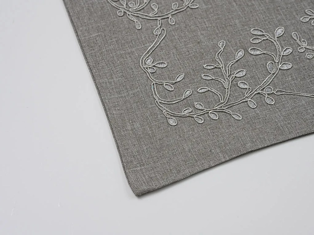 Husa de perna decorativa LEAFY LACE 40x40 cm, gri