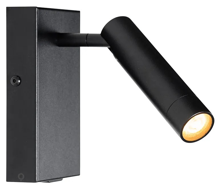 Lampa de perete moderna neagra cu USB reglabil - Croft