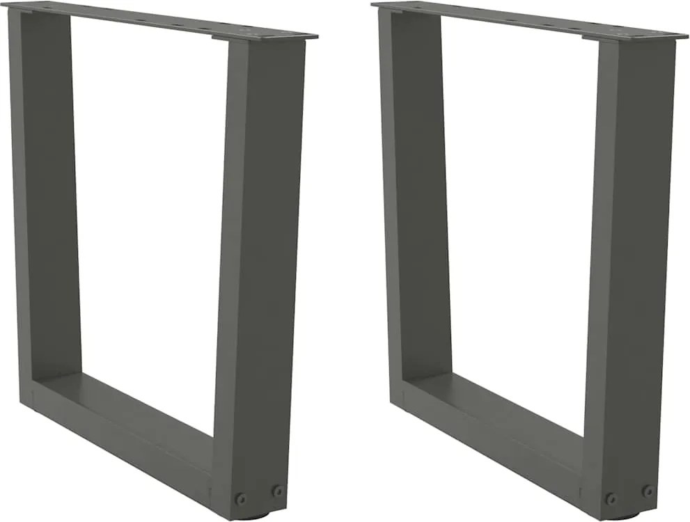 vidaXL Picioare pentru măsuță de cafea în formă de V, 2 buc., antracit, 60x(42-43,3) cm, oțel