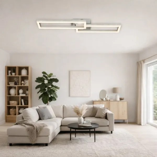 Telefunken 316108TF - Plafonieră LED RGBW dimmabilă FRAME LED/40W/230V crom