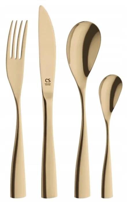 Set 24 tacamuri Bocholt Gold, inox, 3 mm